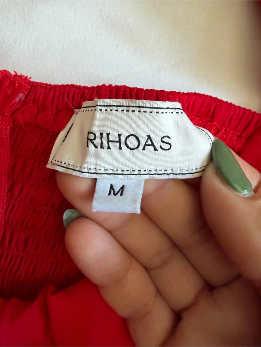 Rihoas Nordstrom Vibrant Red Tie-Shoulder Midi Dress - Picture 11 of 15